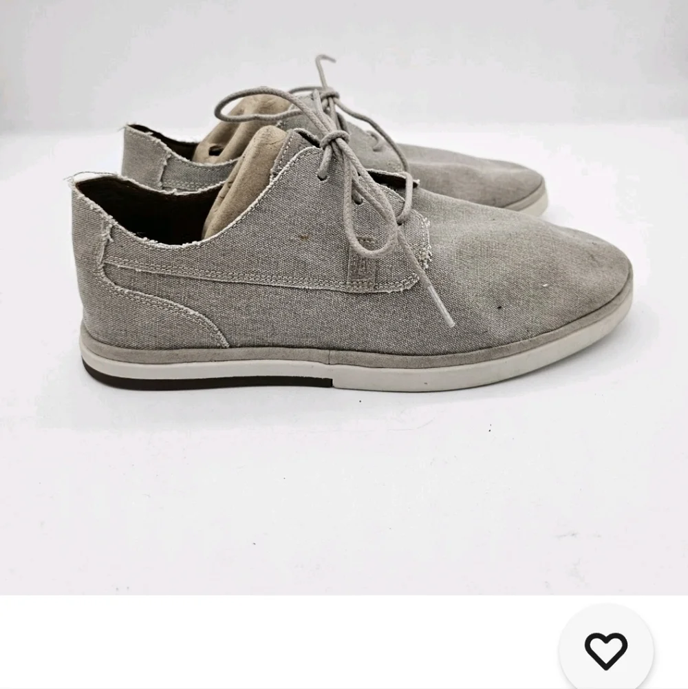Rockport CH9281 Mens Austyn Grey Lace Up Plain Toe Canvas Oxford Shoe Size 8